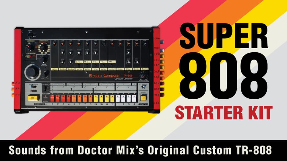 Original Super 808 Starter Kit artwork featuring Doctor Mix’s modified TR-808