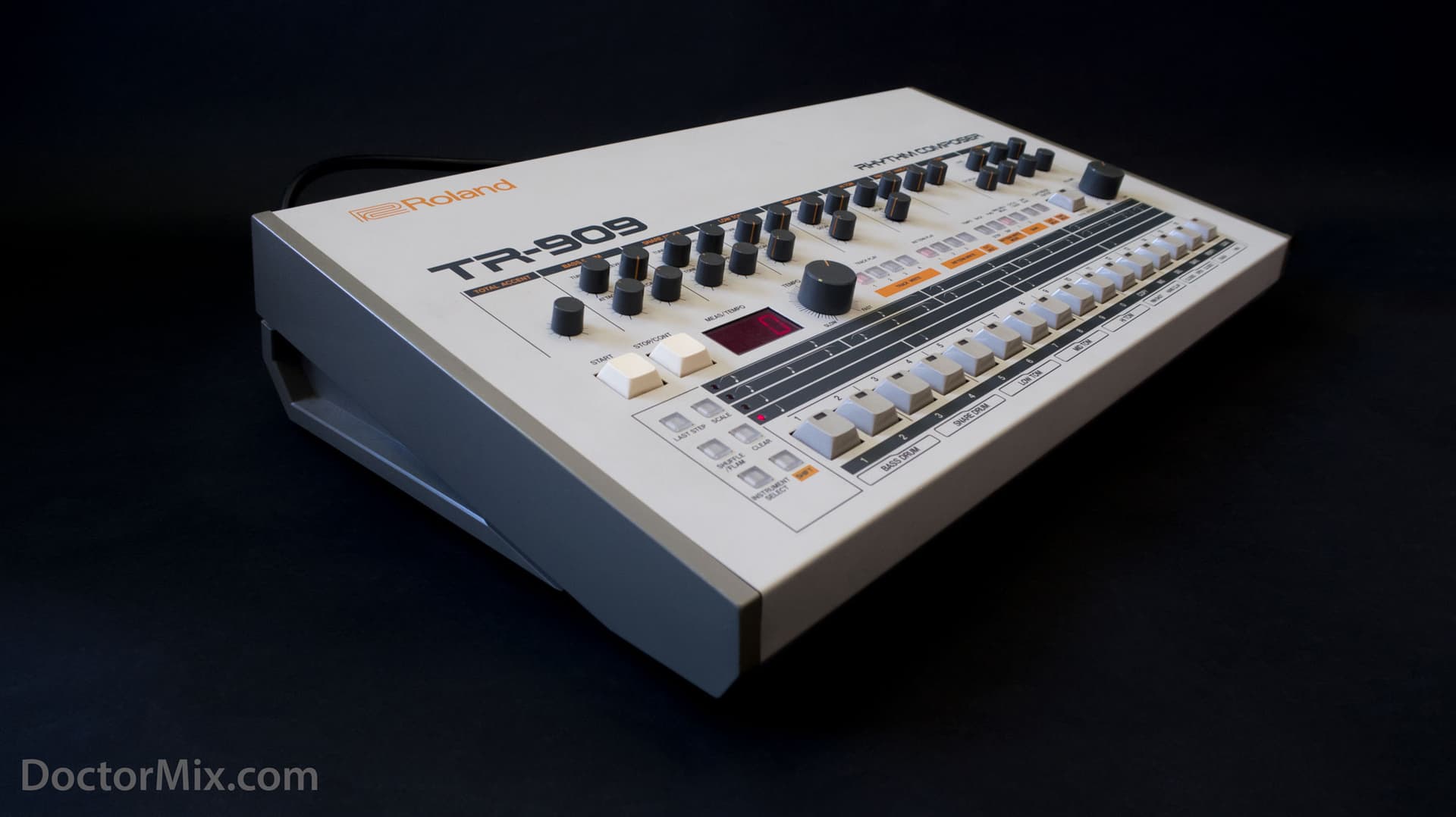 Doctor Mix’s own original Roland TR-909, photographed in the studio