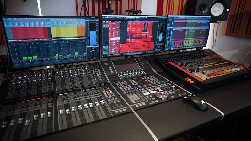 Yamaha Nuage 72-channel mixer in Doctor Mix Studio A